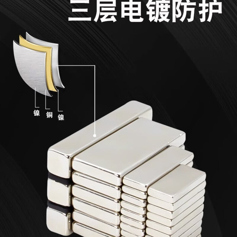 Shanhe Products High-Strength Rectangular Magnet Strips, Neodymium Iron Boron Magnets, Length 60 * Width 20 * Thickness 5mm (2 pieces)