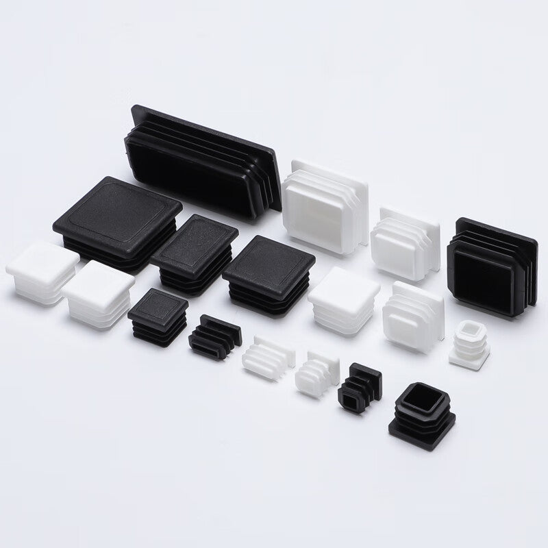 Ren Dian white plastic square tube stainless steel cap tube plug foot pad steel pipe outer sleeve inner plug head end cap end cover table and chair leg cover furniture round plug 22mm (50 pieces) white