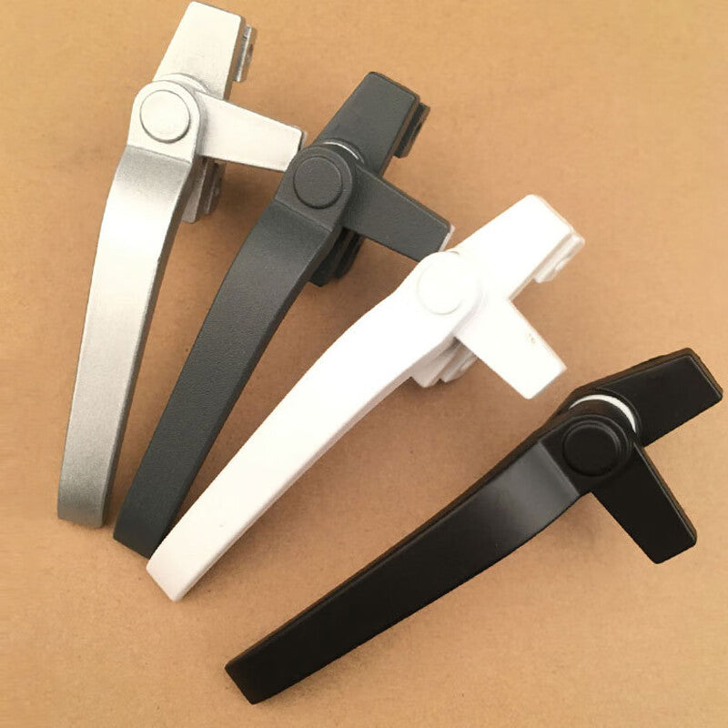 Deqi window handle, zinc alloy single-point casement window handle, outward opening 7-shaped window lock, type 50 black left handle.