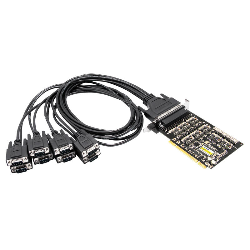 UOTEK PCI to 8-port RS485/422 high-speed serial port card computer serial port expansion card 600w surge protection with serial port cable; UT-728