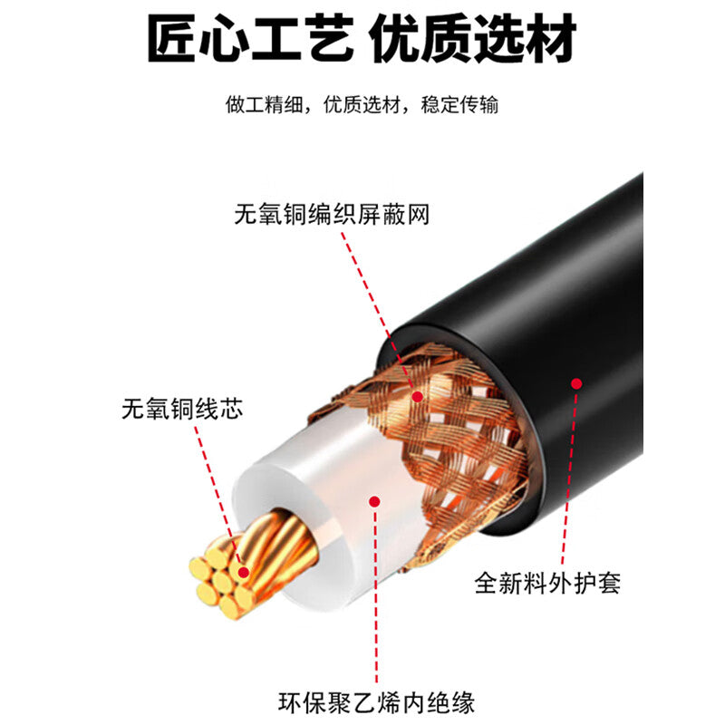 Requires C9-Q9 ultrasonic probe cable, RG174 RF coaxial high-temperature resistant cable, high-frequency connection cable, 2 meters, SX-YQS-JJ94