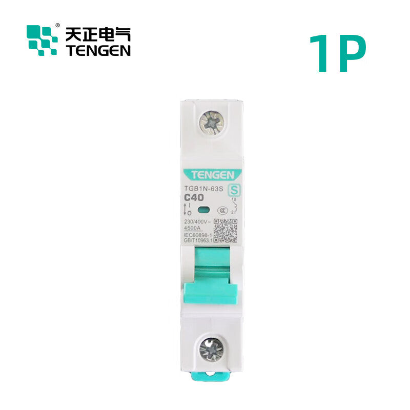 Tianzheng Electric (TENGEN) air switch small circuit breaker short circuit overload protection type C main switch TGB1N-63S 1P C10 335018000001