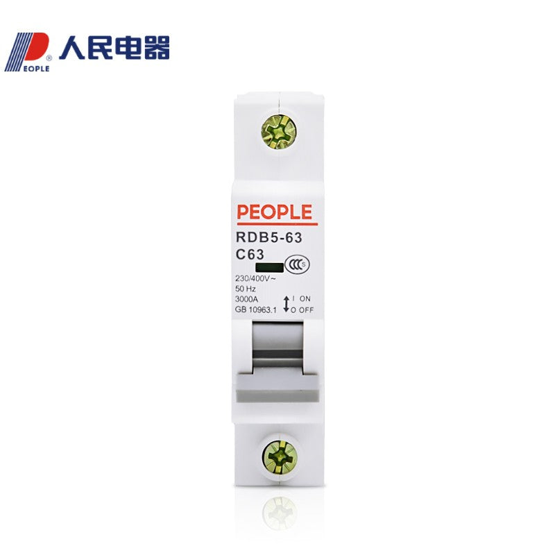People's Electrical Air Switch 40A Small Circuit Breaker RDB5 Small Air Switch Main Circuit Breaker RDB5-63 C40 1P