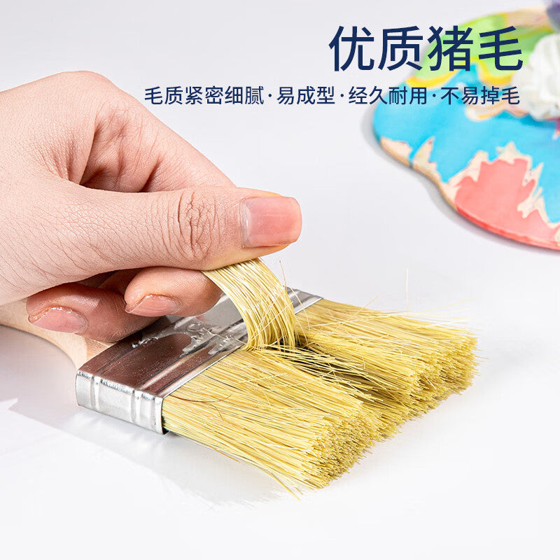 Shouli brushes, paintbrushes, industrial dust removal brushes, soft brown bristles, non-shedding mixed bristles, pig bristle brushes, long bristles, thickened small brushes