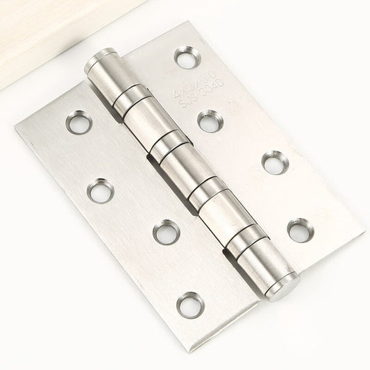 Thousand-speed wheel stainless steel casement hinge, 4-inch 3.0mm casement hinge with brushed silver finish, 2 mounting screws.