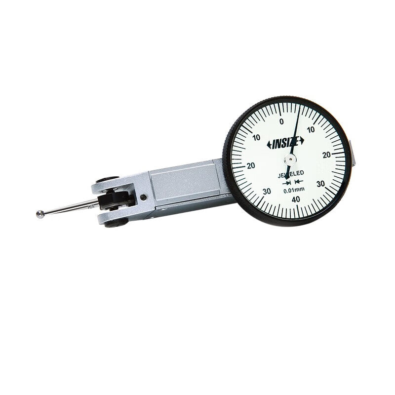 INSIZE 2381-08 high-precision lever dial indicator with large dial (0.8 x 0.01 mm).