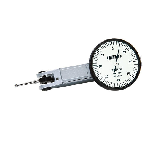 INSIZE 2381-08 high-precision lever dial indicator with large dial (0.8 x 0.01 mm).