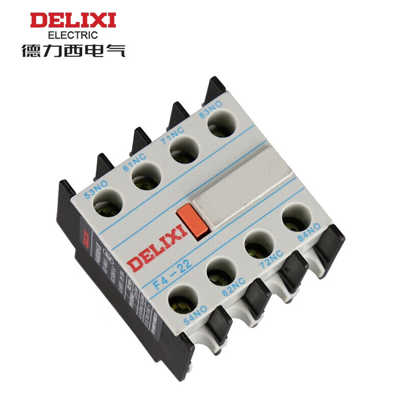 Delixi Electric F4-22 top auxiliary contact RoHS 2NO+2NC F422 contactor accessories