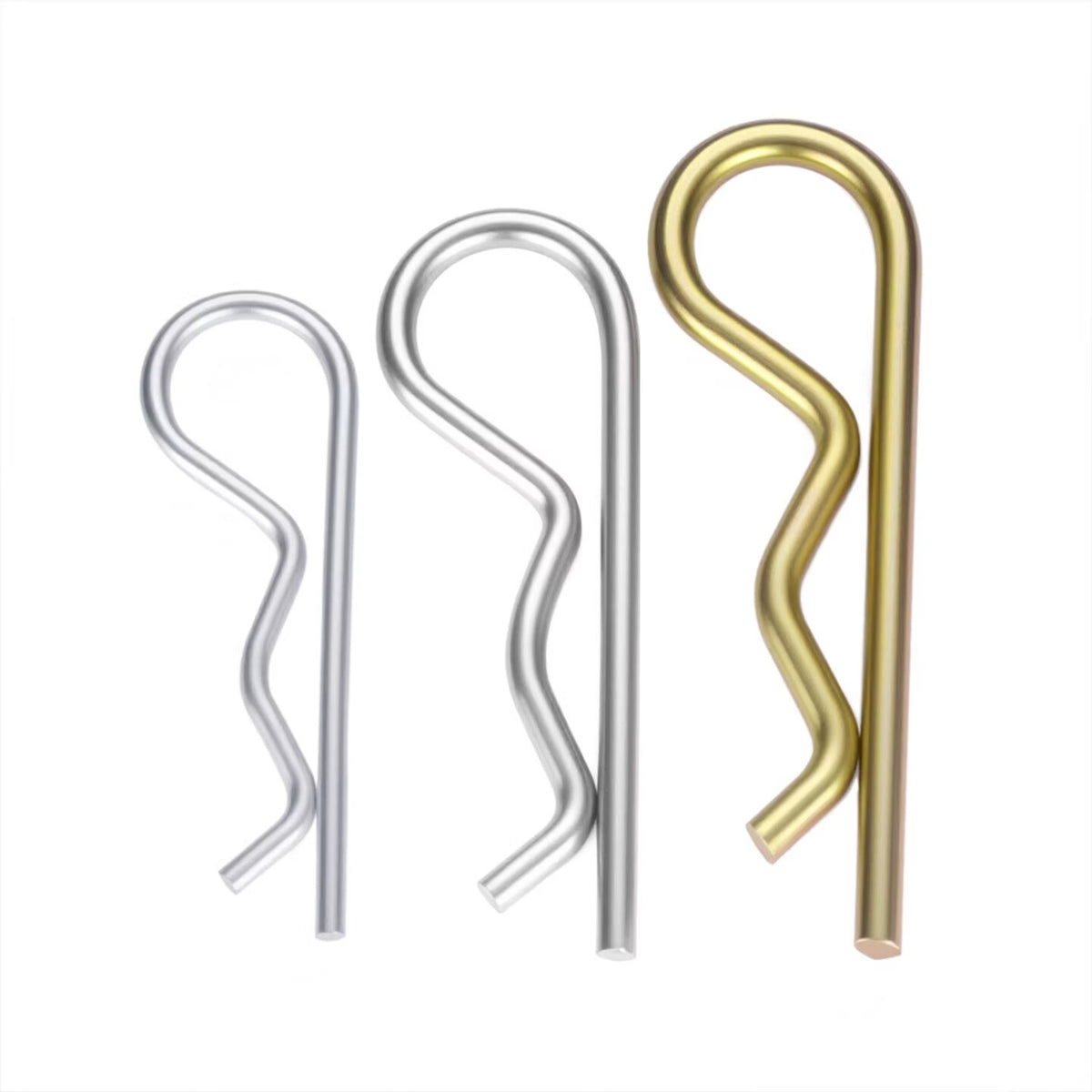 JINGGONG Flexible Cotter Pins, 304 Stainless Steel, 3*60 (5 pieces), Type B