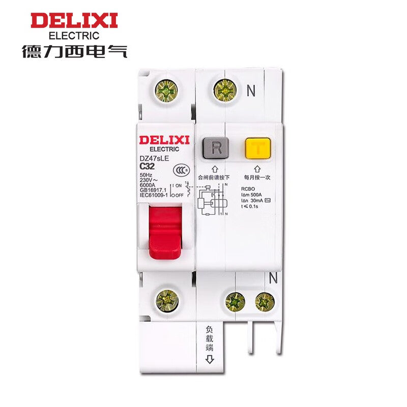 Delixi DZ47sLE 1P+NC 32A 6KA 30mA electronic AC 230VAC DZ47SLEN1C32 miniature leakage protection circuit breaker