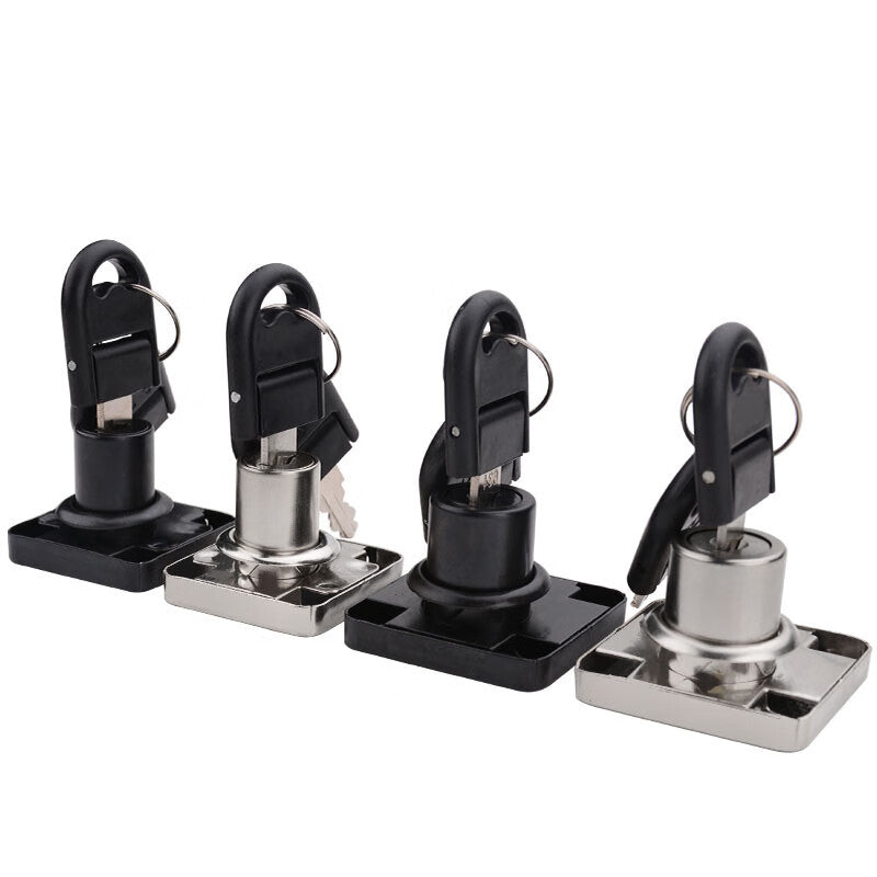 Deqi office desk drawer locks, cabinet locks, cabinet door locks, safety locks, wardrobe furniture locks, bedside bookcase locks, black 138-22 [cold rolled steel]