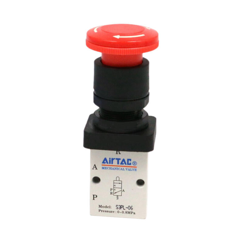 AirTAC Parking Rotary Button Manual Valve (1/8); S3PL06R
