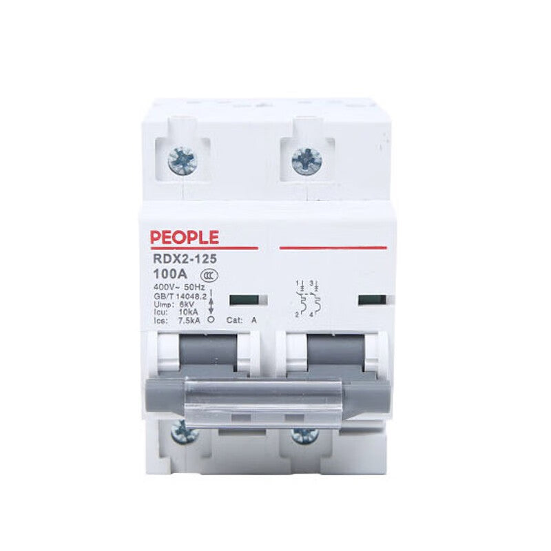 PEOPLE RDX2-125 Small Circuit Breaker Air Switch 2P 125A