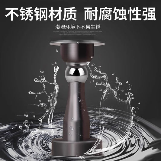 Du'ao door catcher, no-drill, strong magnetic door catcher, stainless steel door stopper, door guard, anti-collision door catcher, gunmetal gray door catcher.