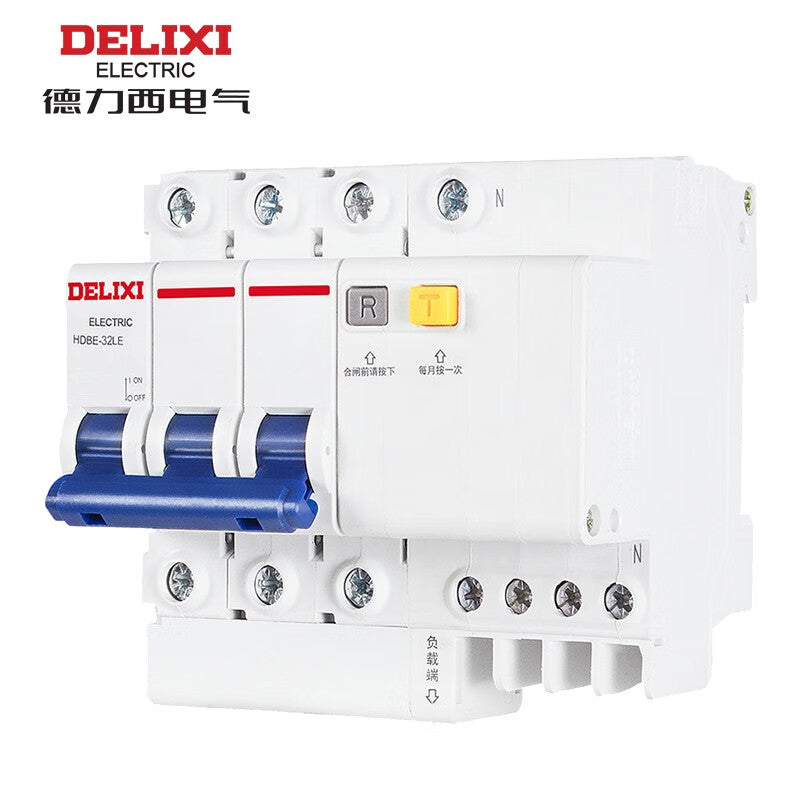 Delixi HDBE-63LE 3P+N C32A 30mA AC400V Miniature Circuit Breaker