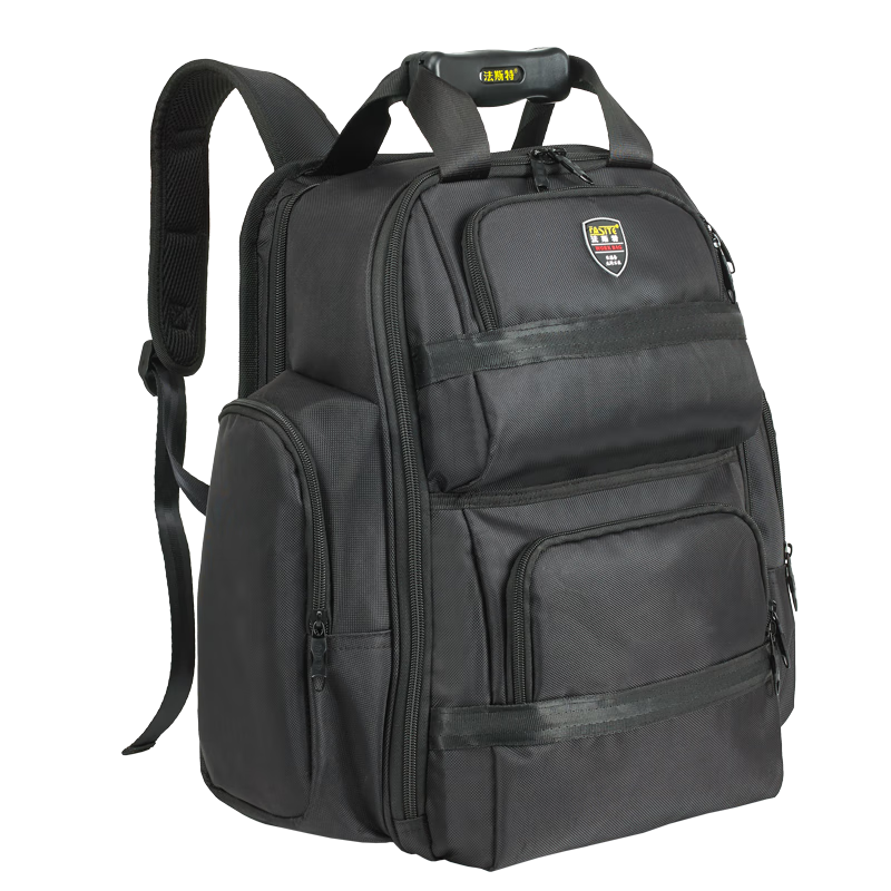 FASITE Tool Bag Backpack Electrician, Large Capacity Multifunctional Men's Canvas Thickened Elevator Maintenance Special Bag