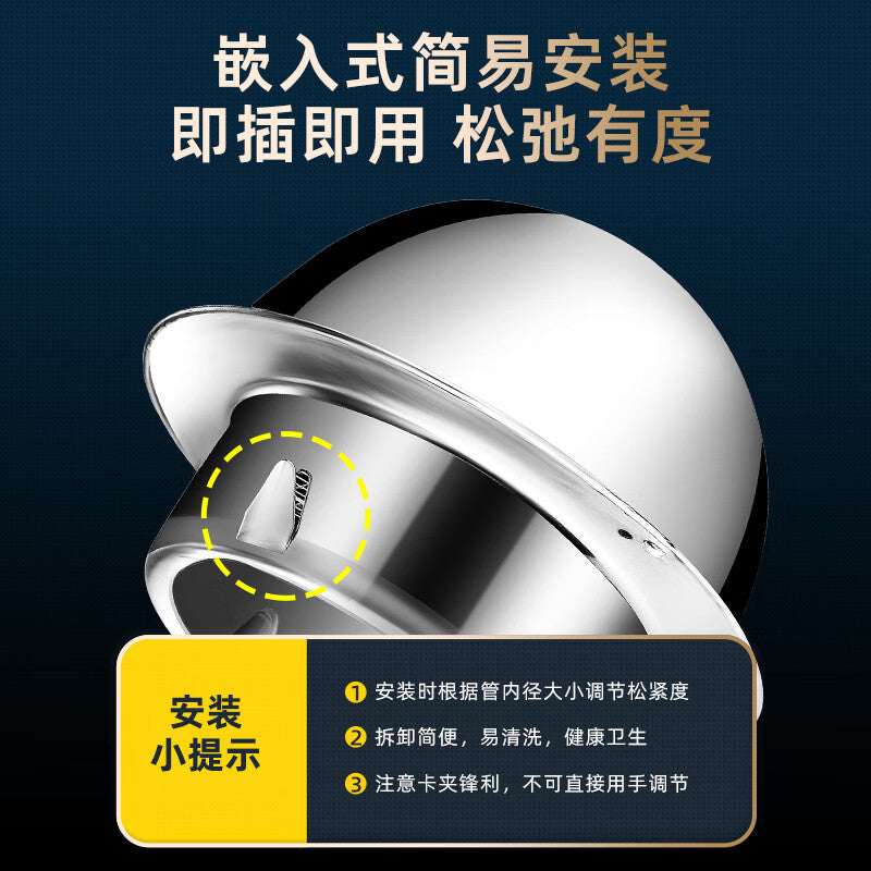 Junwen 304 Stainless Steel Range Hood Exhaust Cover External Wall Smoke Duct Windproof Cover, 120mm Opening