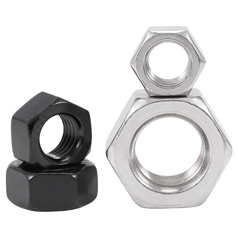 Bairuite 304 Stainless Steel Hex Nuts, Bolts, and Screws - DIN934 M4.0 [200 pieces] (304 Coarse Thread)