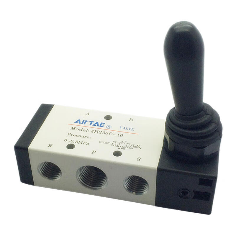 AirTAC 3-position 5-way manual valve; 4H330C10