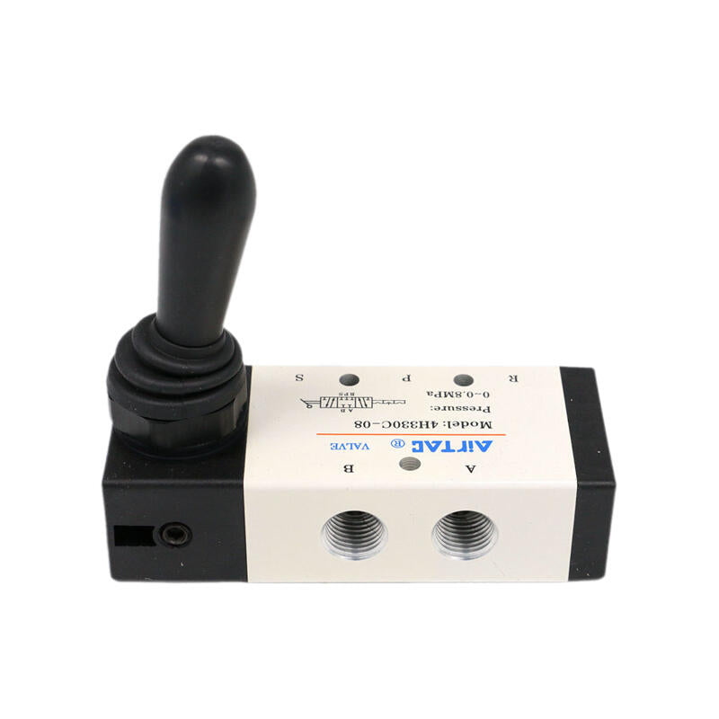 AirTAC 3-position 5-way manual valve; 4H330C08