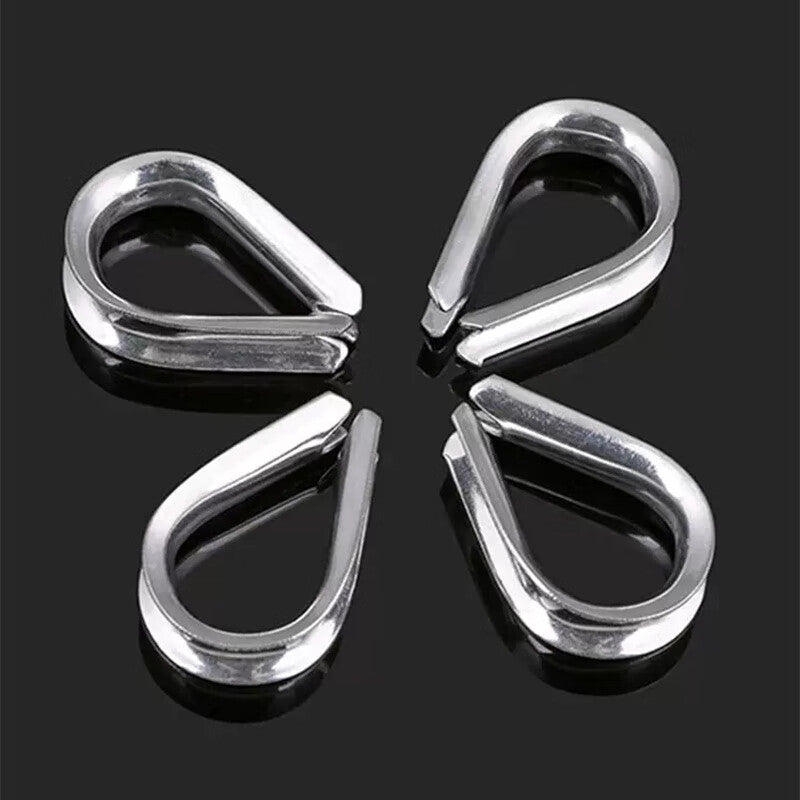 Deqi 304 Stainless Steel Collar, Wire Rope Protective Collar, Triangular Collar, Sheep's Eye Triangular Collar M22 (1 piece per pack)