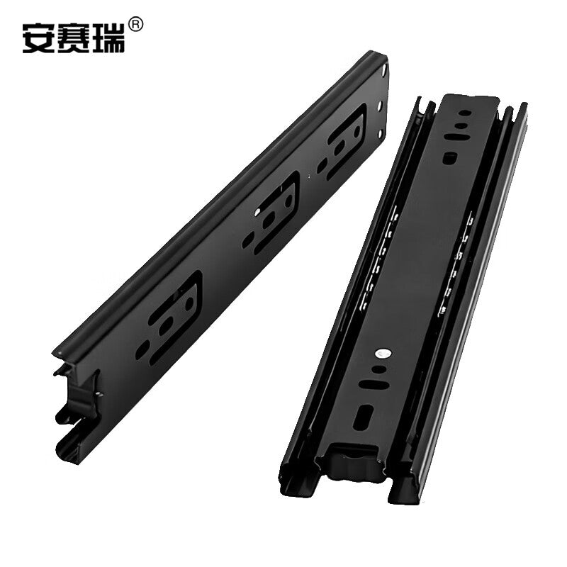 Anseri 12-inch Standard Drawer Slide, Three-Section Soft-Close Cabinet Slide, Touch-On Type, 4510 Slide, Hardware Slide, 510036