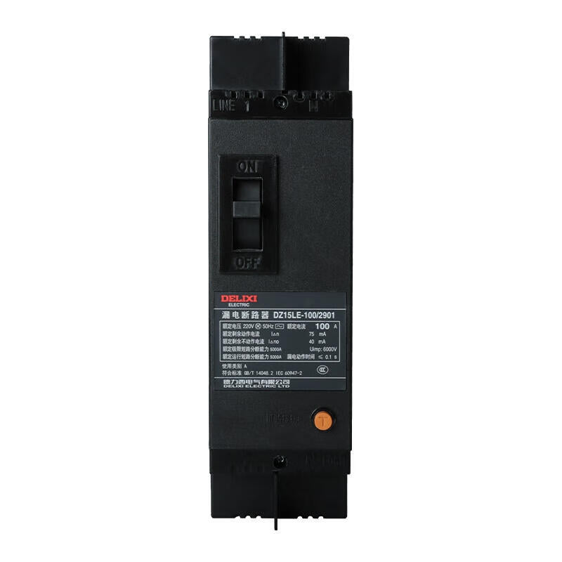 Delixi DZ15LE-100/2901 100A MCCB Electric Leakage Breaker