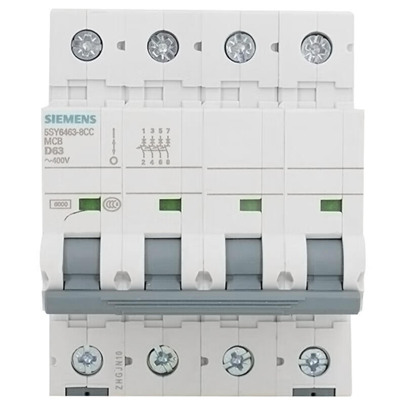 Siemens ET-5SY 63A 4P Miniature Circuit Breaker - 6kA Rating