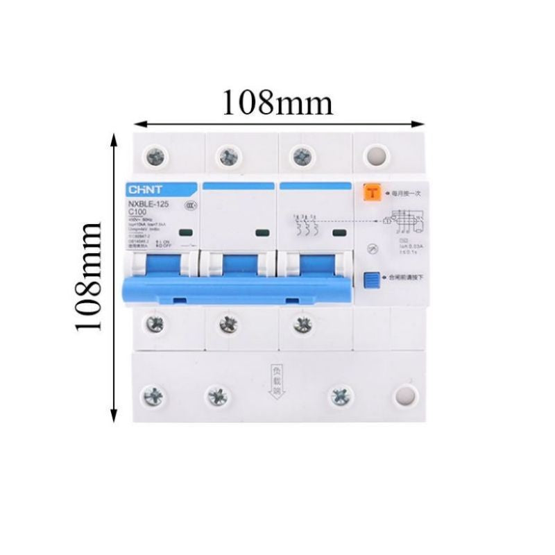 Chint NXBLE-125 3P C100 30mA Leakage Circuit Breaker & Protector