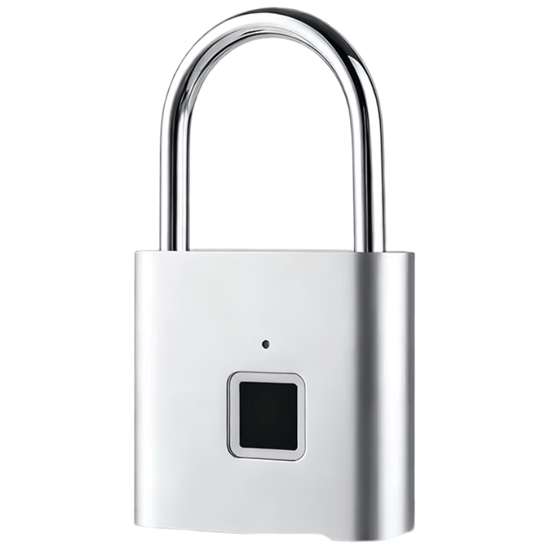Chuco Smart Fingerprint Padlock, Outdoor Waterproof Padlock, Electronic Padlock Head, Door Anti-theft Combination Lock, Cabinet, Silver