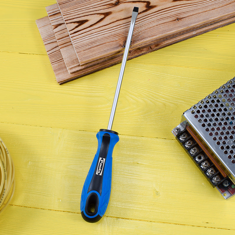 Paola large flat screwdriver 5*150mm chrome vanadium steel strong magnetic extension 1507