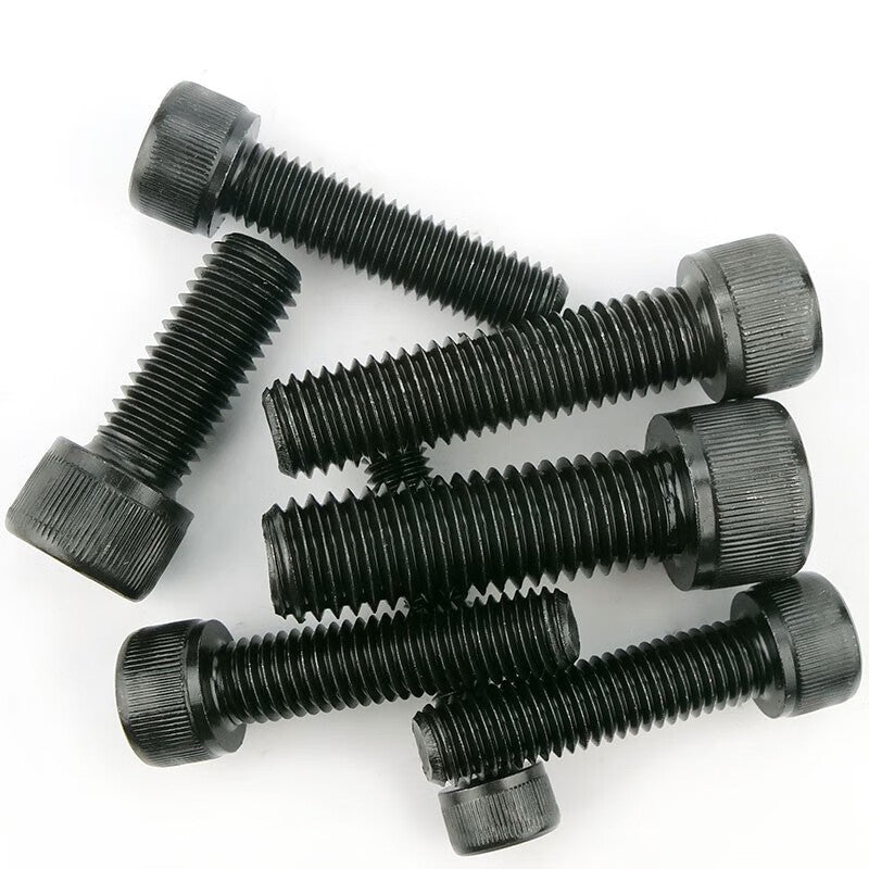 Yixuan Tools 12.9 grade metric cup head hex socket head cap screws, blackened (quenched), high strength bolts, extended screws M10*150 (half thread), 10 pieces