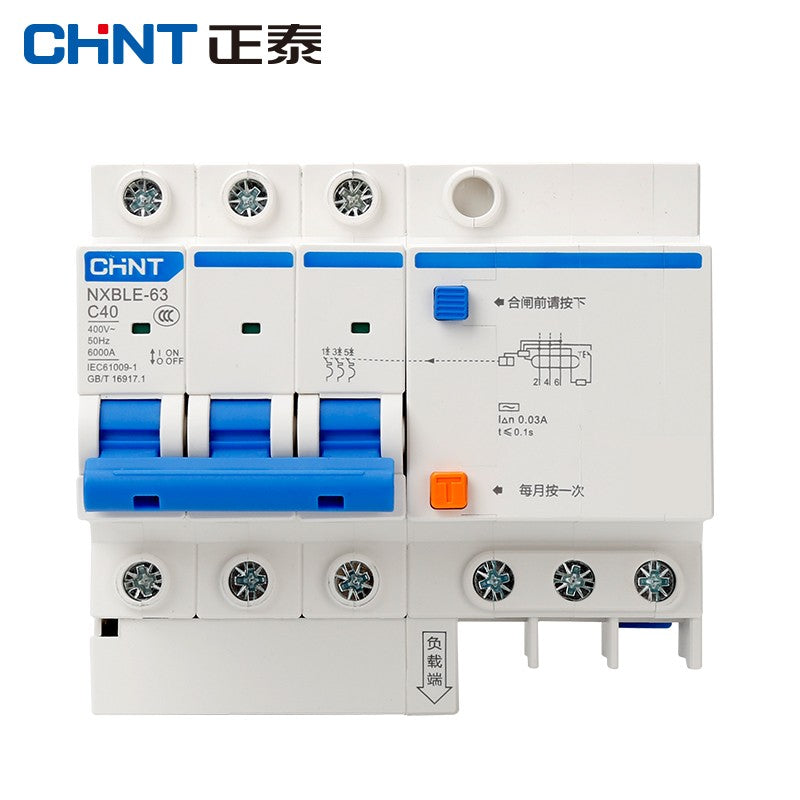 Chint NXBLE-63 3P C40 30mA 6kA Leakage Protection Circuit Breaker