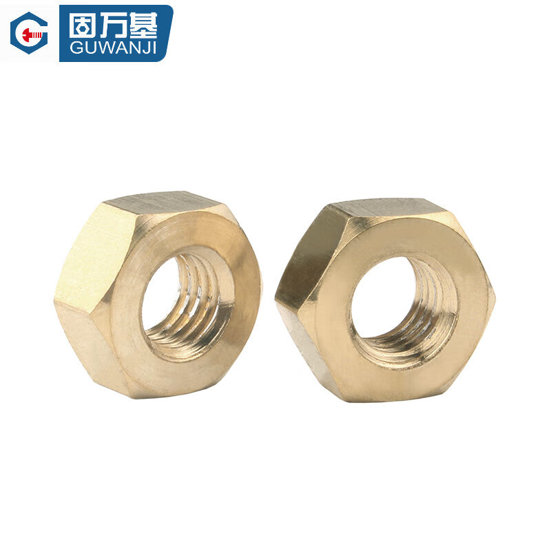 Guwanji GB/T 41 Hex Nuts, Copper Nuts, Brass Screw Nuts and Nuts National Standard Fastener Collection M3 [200 pieces]