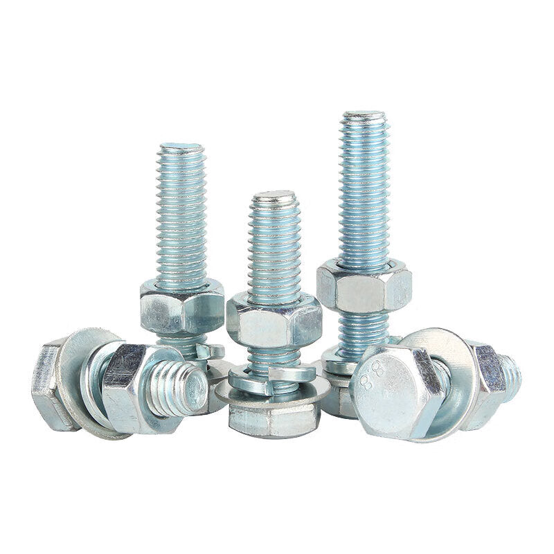 Kaihe 8.8 grade galvanized high-strength external hex bolt and nut set, M10*60 (10 sets)