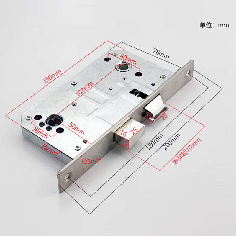 Shanglijin Fire Door Locks, Stainless Steel Safety Passage Locks, Fire Door and Corridor Locks, High-Quality Copper Core Fireproof Locks