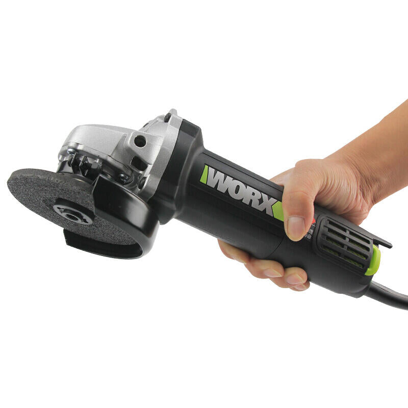 WORX 100mm 750W angle grinder with rear switch