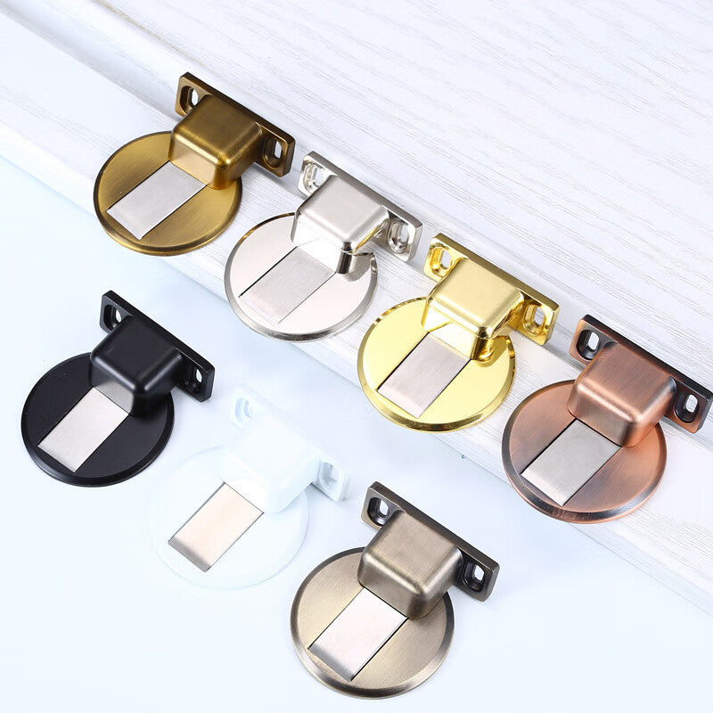 Deqi No-Drill Magnetic Door Stopper Hardware Accessories, Door Stops and Bumpers, Gold Color