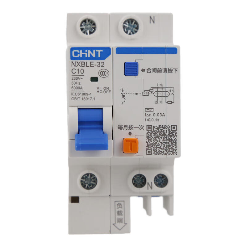 Chint residual current action circuit breaker; NXBLE-32 1P+N C10 30mA 6kA