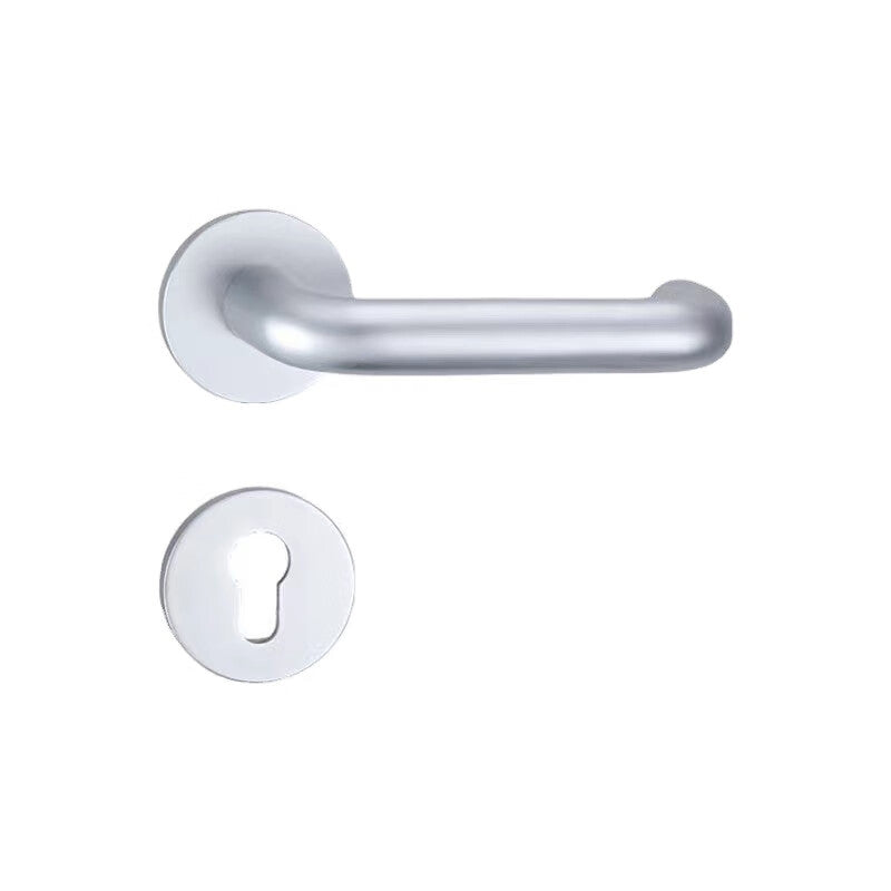 Thousand-speed wheel European-style door lock, bedroom split unit, solid wood door, room handle lock, silver.