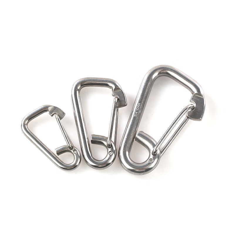 Deqi 304 Stainless Steel Standard Spring Buckle, Carabiner, Safety Buckle, Keychain, Gourd Buckle, Dog Leash, Quick-release Type M6