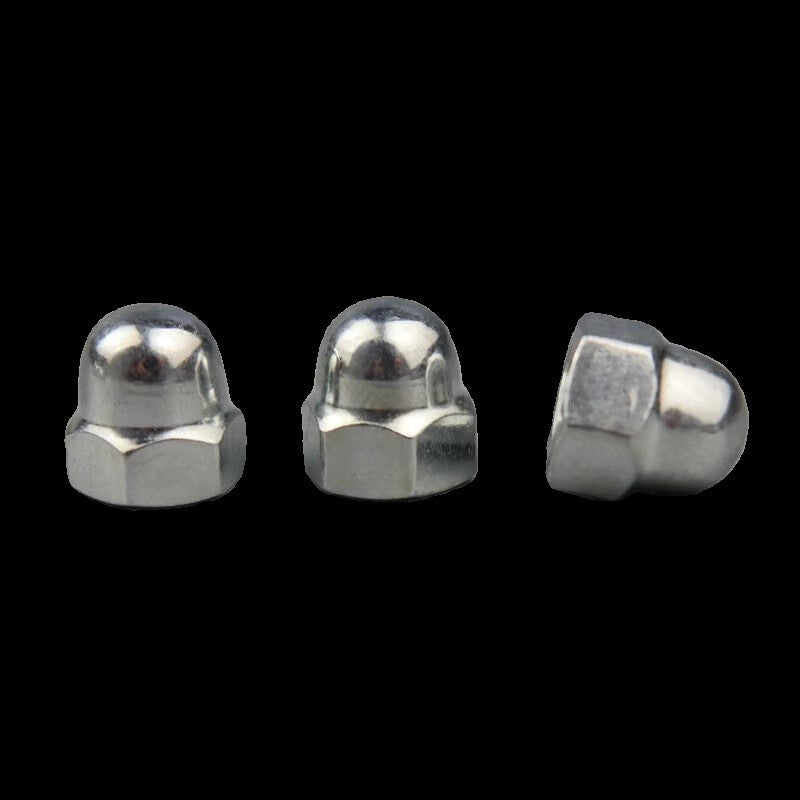 Zhiling Galvanized One-Piece Cap Nut, Decorative Round Head Ball Nut Cap, Cap-Shaped Hexagonal Nut M4 [100pcs]