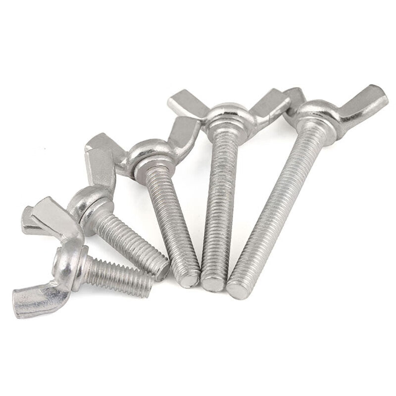 Juwei Wing Screws, National Standard Galvanized Wing Hand-Tightening Screws, JG1016H M4*40 (100 pieces)
