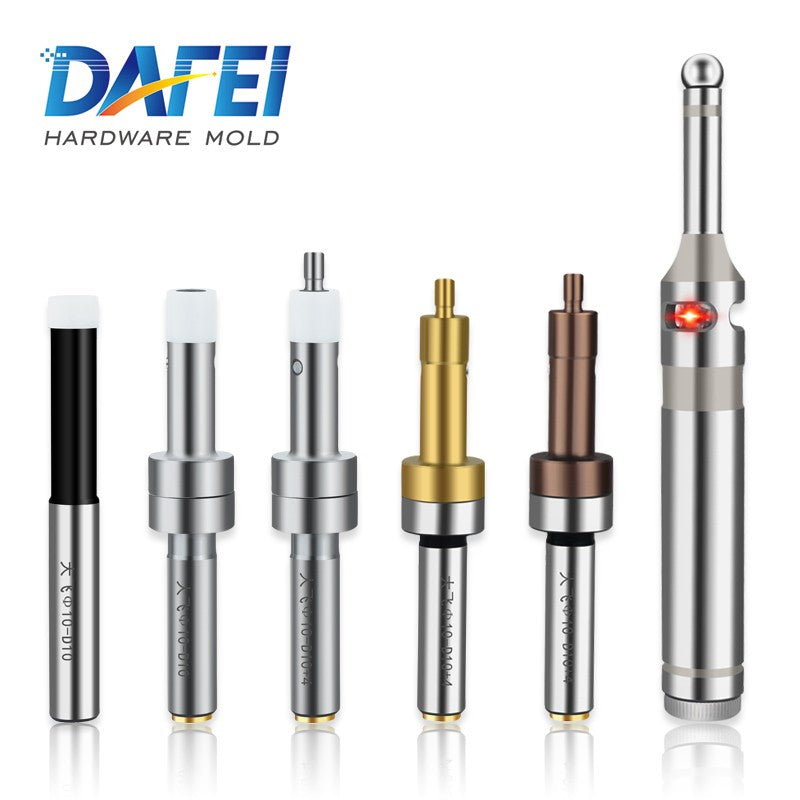 DAFEI Non-magnetic Centering Rod, Titanium-plated Hardened Non-magnetic Anti-magnetic Ceramic Photoelectric Edge Finder Tool Setter—Straight-body Ceramic Centering Rod