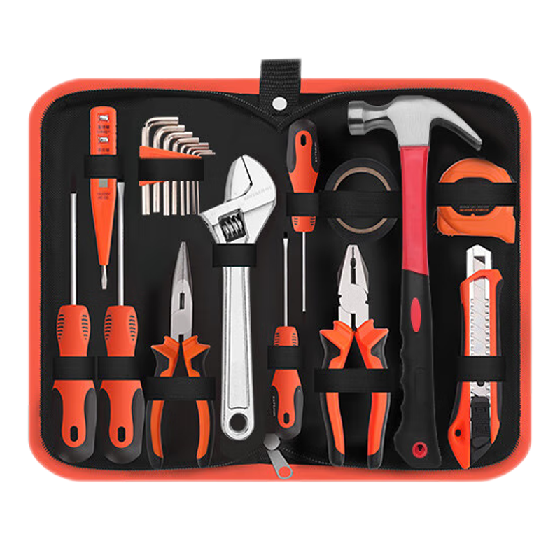 GREENER Household Tool Box 21-Piece Electrician Kit Multi-Function Repair Tool Set