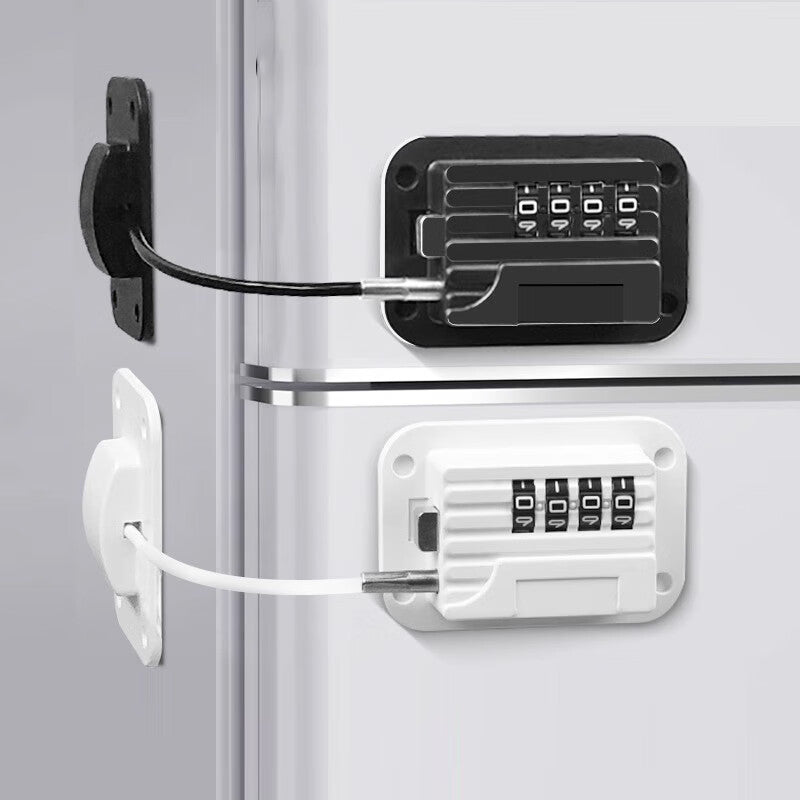 Pango Precision No-Drill Refrigerator Lock, Security Lock, Cabinet Lock, Sliding Door Lock, Dual-Use Combination Lock [1 Piece] Black