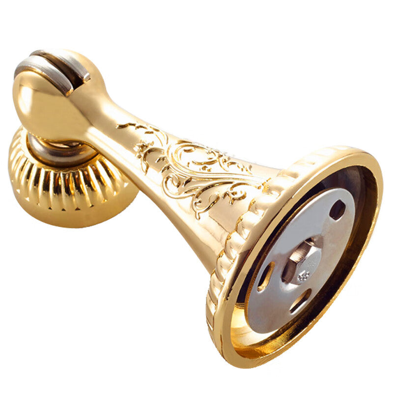 Yuhuaze Door Stopper, Strong Magnetic Stainless Steel Door Stopper, Anti-collision Door, Indoor Security Door, Floor Stopper, Extra Thick Anti-theft Floor Stopper with Carved Gold Design