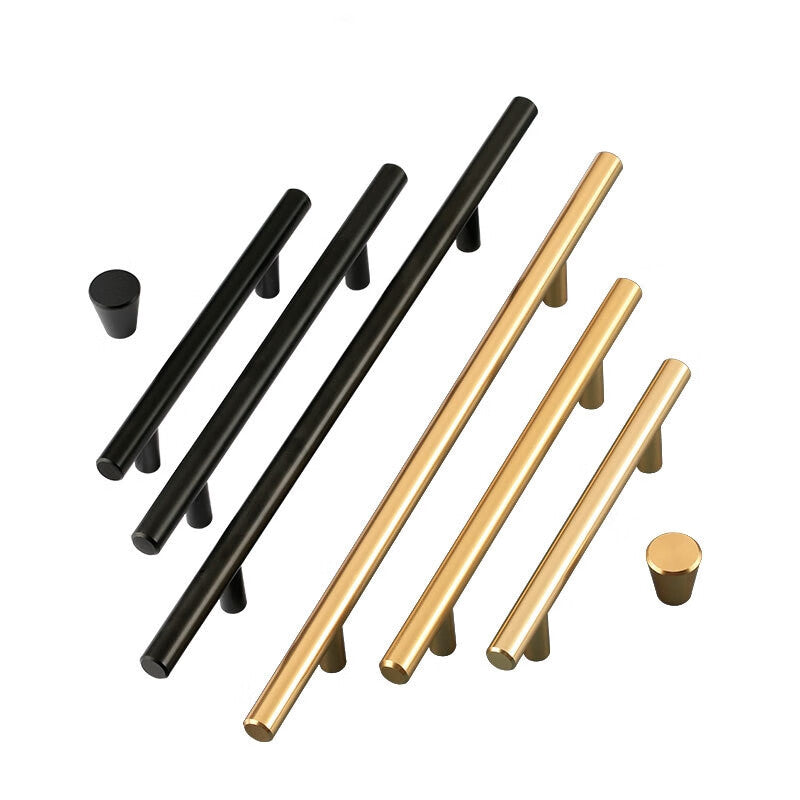 Shanhe Industrial Products - Simple European Style Cabinet Round Handles, Drawer and Wardrobe Door Handles, Furniture Hardware - Black 6808-192 Hole Spacing