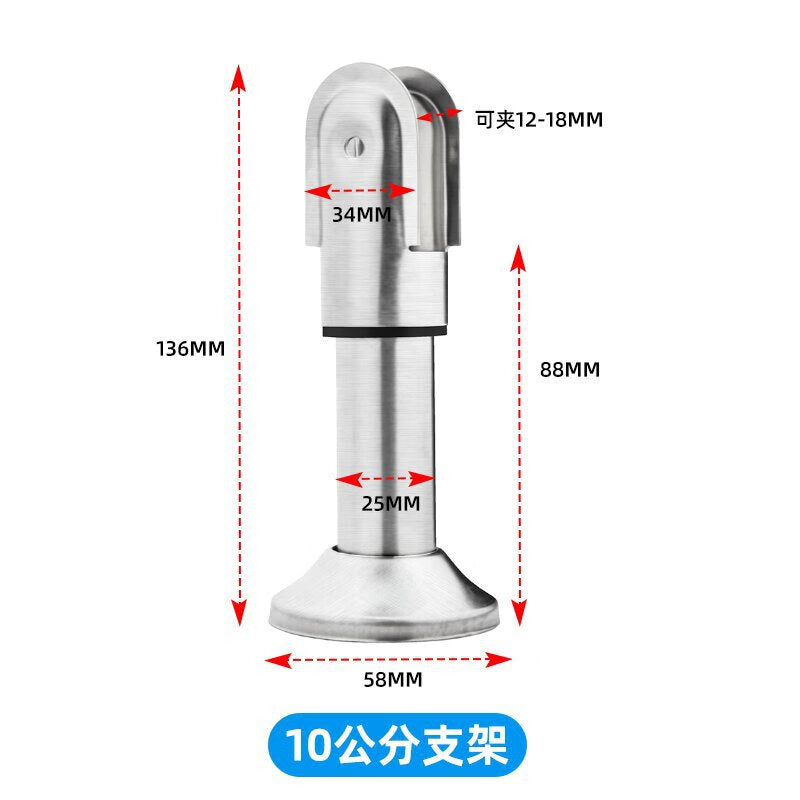 Masford Public Toilet Separator Hardware Accessories Stainless Steel Support Legs Indicator Locks Hinges Handles Separator Set 10cm Flat Door Set (Right) 1 Set