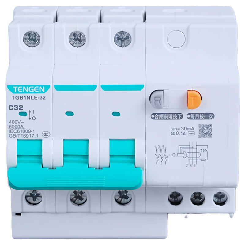Tianzheng TGB1NLE-32 3P C32 30mA Small Leakage Circuit Breaker